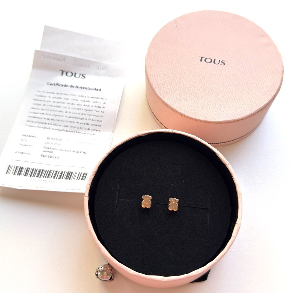 3636 TOUS BEAR SILVER EARRINGS JEWELRY